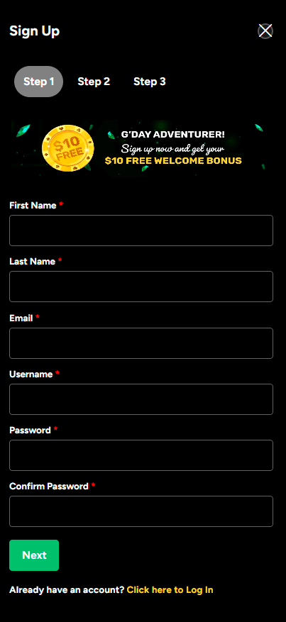 OZWIN casino Registration
